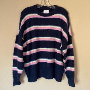 RVCA, small, rainbow stripe sweater